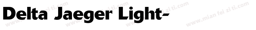 Delta Jaeger Light字体转换